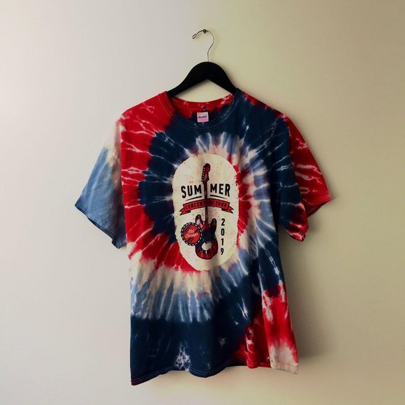 Old Chicago Summer Mini Beer Tour Tie Dye Tee - Picture 2 of 6